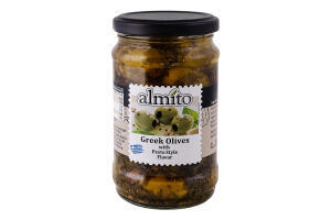 Оливки зелені зі смаком песто Greek Almito с/б 265г