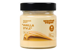Десерт рослинний без лактози Vanilla style Wanted Vegan с/б 180г