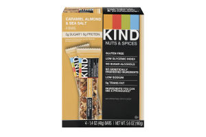 KIND Nuts & Spices Bars Caramel Almond & Sea Salt - 4 CT