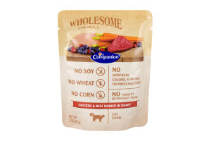Companion Wholesome Formula Cat Food Chicken and Beef in Gravy