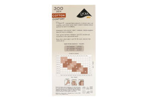 Колготки жіночі Elegante Cotton Comfort 300den 5 nero