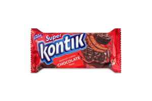Печенье-сэндвич шоколадный вкус Super Kontik м/у 90г