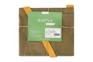 Фартух Клітинка зелено-гірчичний напівпанама Homeline