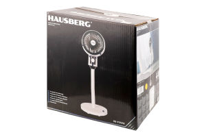 Вентилятор підлоговий чорно-білий 220-240В 3швидкості Hausberg Home