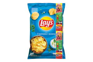 Чипси картопляні Сметана і зелень Lay's м/у 120г