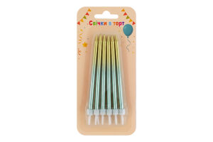 Свечи в торт Градиент Металлик Festa (Guangzhou) Co. Ltd 12шт