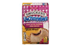 Smucker's Uncrustables Spread Sandwiches Peanut Butter & Raspberry - 4 CT