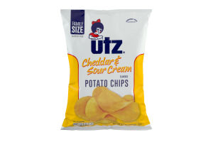 Utz Cheddar & Sour Cream Potato Chips Family Size