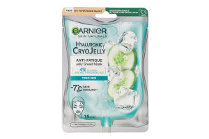 Маска-желе для лица тканевая с эффектом охлаждения и увлажнения Hyaluronic Skin Naturals Garnier 27г