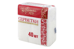Серветки Українська Зірка 40 шт. білі