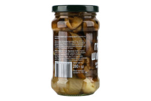 Грибы целые маринованные пастеризованные Шиитаке Novus с/б 280г