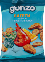 Сухарики пшеничные со вкусом тигровой креветки Багеты Gonzo м/у 50г