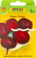 Насіння Буряк столовий Бордо дражоване на стрічці 5м 2г Седос