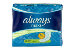 Always Maxi Pads Long Super - 42 CT