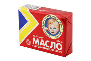 Масло солодковершкове 82.5% Екстра Первомайський МКК м/у 180г