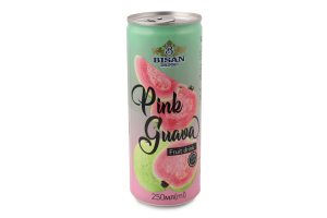 Напій безалкогольний Pink Guava негазований 250мл ж/б Bisan Drinks