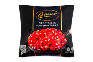Суміш овочева швидкого заморожування Овочі для шакшуки Bauer м/у 400г