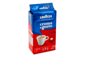 Кофе натуральный жареный молотый Crema e Gusto Classico Lavazza в/у 250г