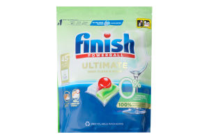 Капсулы для мытья посуды в посудомоечных машинах 0% Ultimate Finish 45шт