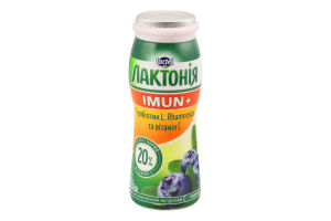 Напій кисломолочний 1.5% йогуртний збагачений пробіотиком та вітаміном С Чорниця Imun+ Лактонія п/пл 100г