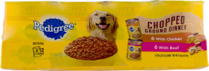 Pedigree Chopped Ground Dinner Food For Dogs Variety Pack - 12 CT
