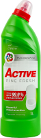 Средство для чистки унитаза с ароматом хвои Pine fresh Active 1л
