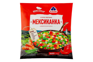 Суміш овочева заморожена для смаження Мексиканка Шеф-кухар Рудь м/у 400г