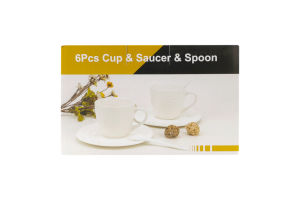 Чашка з блюдцем кераміка 300мл №KYYW624 Хвиля Greenwich Products Co. Limited 2шт