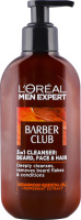 Шампунь для очищення волосся, бороди та шкіри обличчя Barber Club Men Expert L'Oreal 200мл