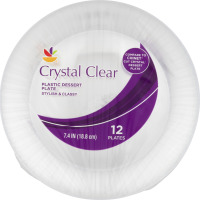Ahold Crystal Clear Plastic Dessert Plates - 12 CT