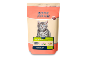 Корм д/кошенят Fresh Chicken сухий 1,6кг Home Food