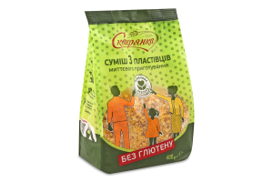 Суміш пластівців миттєвого приготування 3злаки без глютену 400г Сквирянка