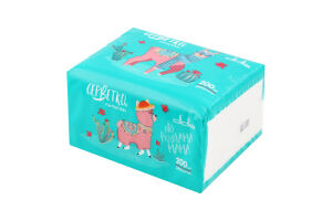 Салфетки бумажные 2-х слойные 130х200мм Didie 200шт
