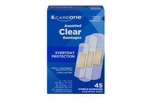 CareOne Assorted Bandages Clear - 45 CT