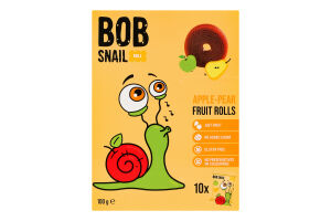 Конфеты фруктовые натуральные Яблоко-груша Roll Bob Snail к/у 10х10г