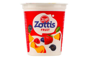 Йогурт 0.1% Малина, персик, полуниця, лісові ягоди Fruit Zottis Zott ст 150г в асорт