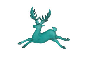 Підвіска новорічна Олень смарагдова 11,5*14см КМ