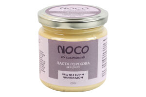 Паста горіхова без цукру Кеш'ю з білим шоколадом NOCO с/б 200г