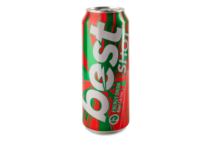 Напій енергетичний безалкогольний соковмісний сильногазований пастеризований Ківі-кактус Best Shot з/б 500мл