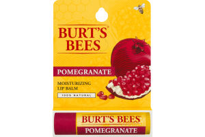 Burt's Bees 100% Natural Moisturizing Lip Balm, Pomegranate, 1 Tube in Blister Box