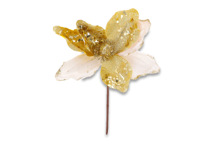 Прикраса ялинкова Квітка золотиста 834130