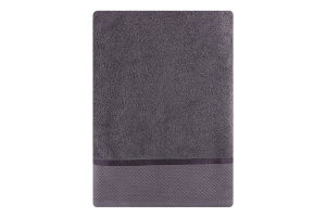 Рушник темно-сірий махровий 70*140см 360г/м2 Aisha