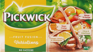 Напиток фруктово-травяной с кусочками фруктов травами и пряностями Variation yellow Fruit fusion Pickwick к/у 20шт
