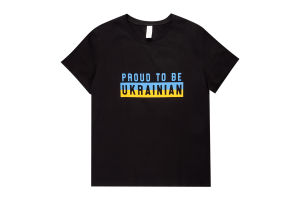 Футболка жін Roksana 1359 Proud to be Ukr чорн XL