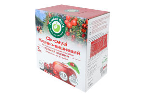 Сік-смузі з м'якоттю стерилізований фасований асептичним способом яблучно-вишневий Garden Gadz к/у 3л