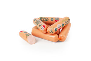 Сосиски варені з м'яса курки та з сиром Наша ряба в/с охол кг