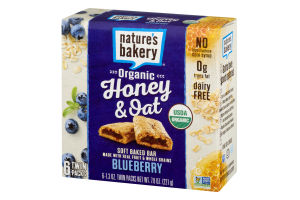 Nature's Bakery Organic Honey & Oat Soft Baked Bar Blueberry - 6 PK