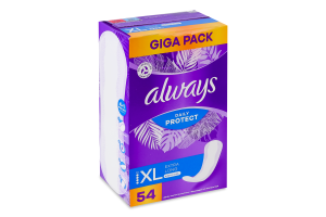 Прокладки щоденні гігієнічні ароматизовані Extra long Daily protect Always 54шт