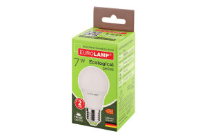 Лампа светодиодная 7W E27 3000K Ecological Eurolamp 1шт