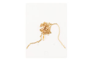 Ланцюжок жовтий метал з підвіскою 40см FHF1513